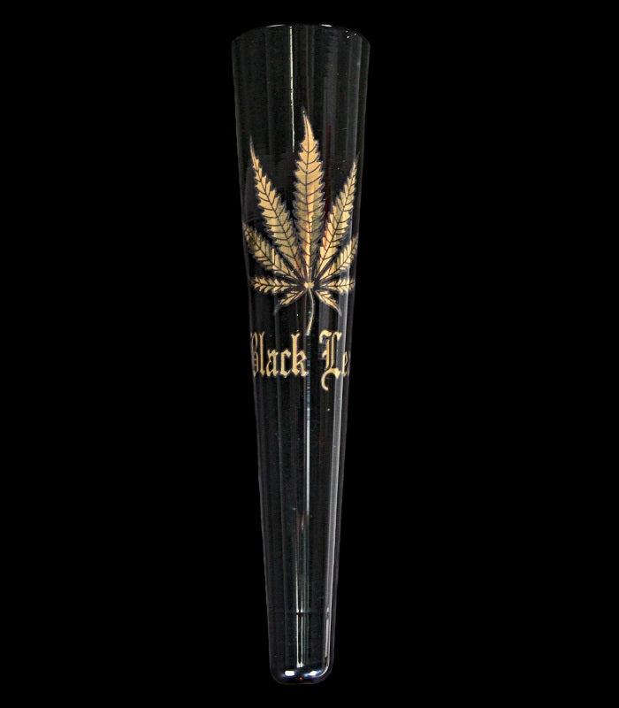 Black Leaf | Robustes Glas-Chillum | schwarz