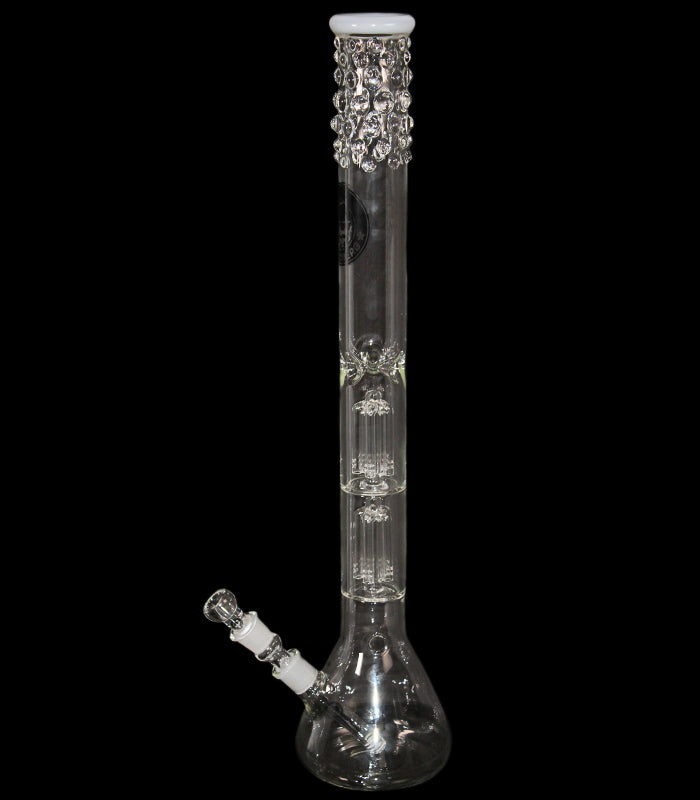 Heisenberg | Beaker Bubble Double Perc | 55 cm hoch | 18,8er Schliff  |  Ice