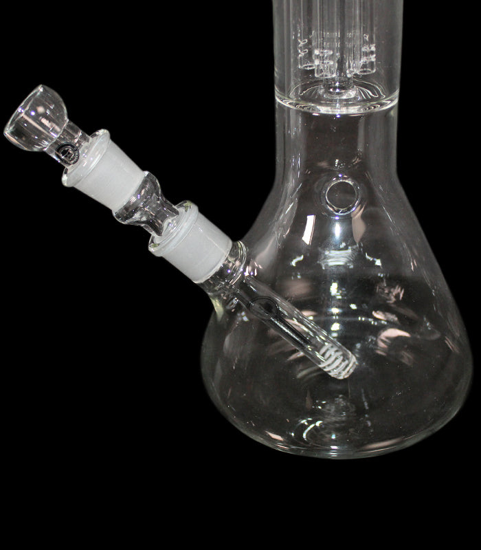 Heisenberg | Beaker Bubble Double Perc | 55 cm hoch | 18,8er Schliff  |  Ice