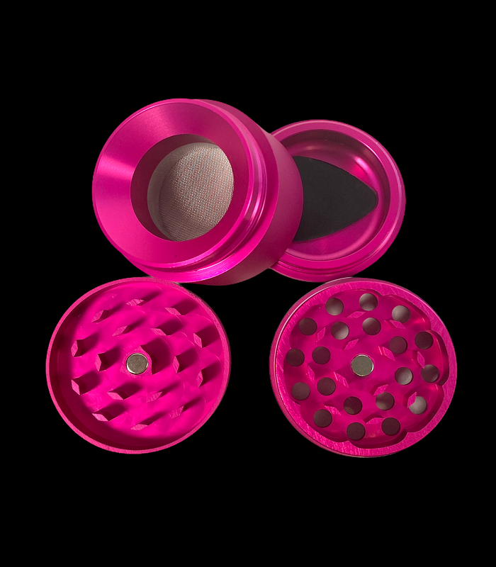 Black Leaf | Aluminium Grinder | Matt Pink | 4-tlg.