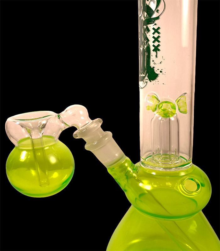 Amsterdam | Bong Glass mit Vorkühlerkopf | 30 cm hoch | 18,8er Schliff