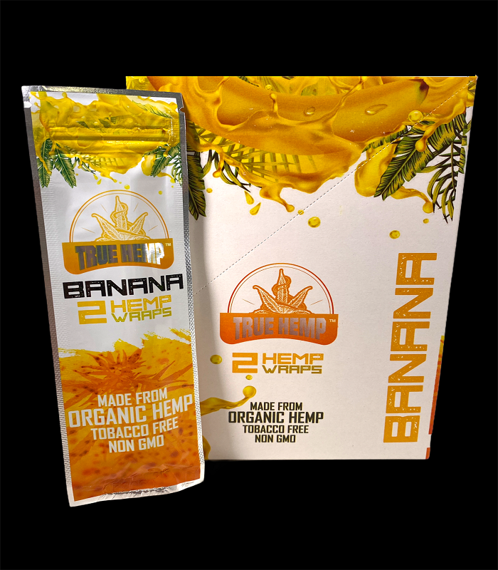 True Hemp | Organic Wraps Banana | 2 Blunt Wraps