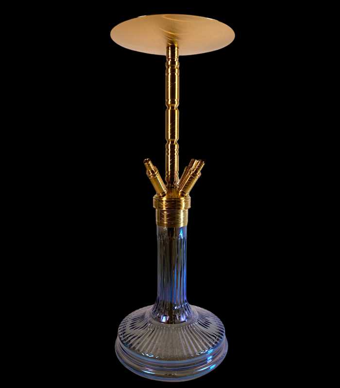 WD Hookah | X40 g-4 Edelstahlshisha | Gold-Blau