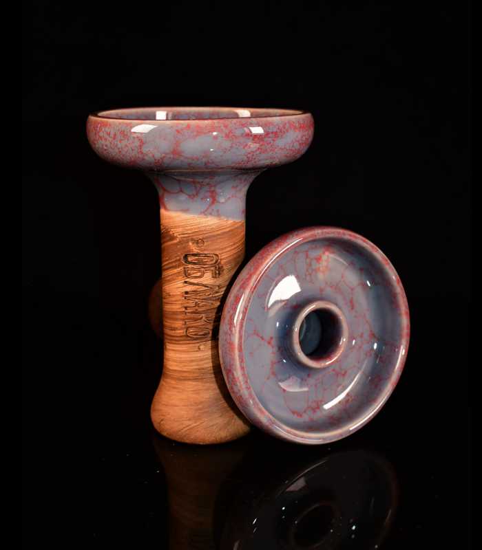 Oblako | Phunnel L | Glazed grau-rot | 12 cm