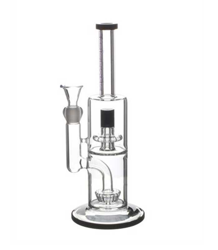 avalanche | Glasbong | 31 cm hoch | Ring & Showerhead Perc  |  18,8er Schliff