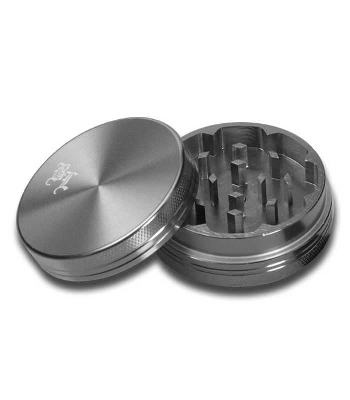 Black Leaf | Aluminium Grinder | Grau | 2-tlg.