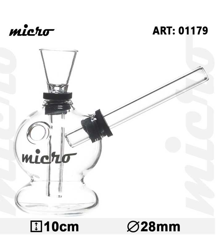 Micro Glass 79 Mini Bong | 10 cm hoch | 18,8er Schliff mm Schliff