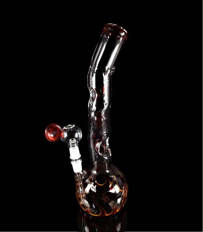 Handmade | Dabbing Glasbong | Flames | 42 cm | 18,8er Schliff | Einzelstück