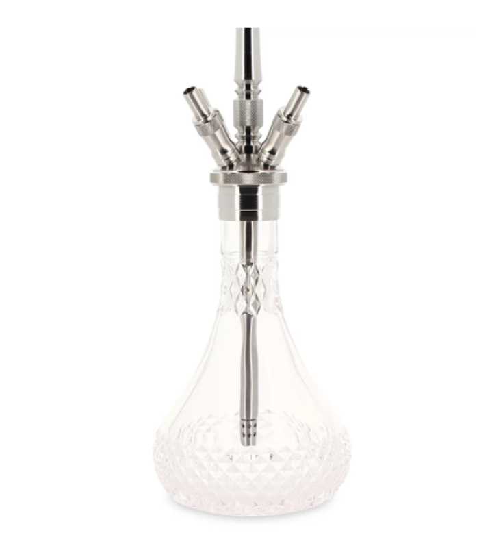 WD Hookah | X39-6 Edelstahlshisha | Silber