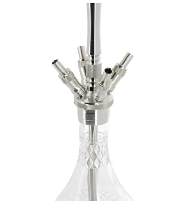 WD Hookah | X39-6 Edelstahlshisha | Silber