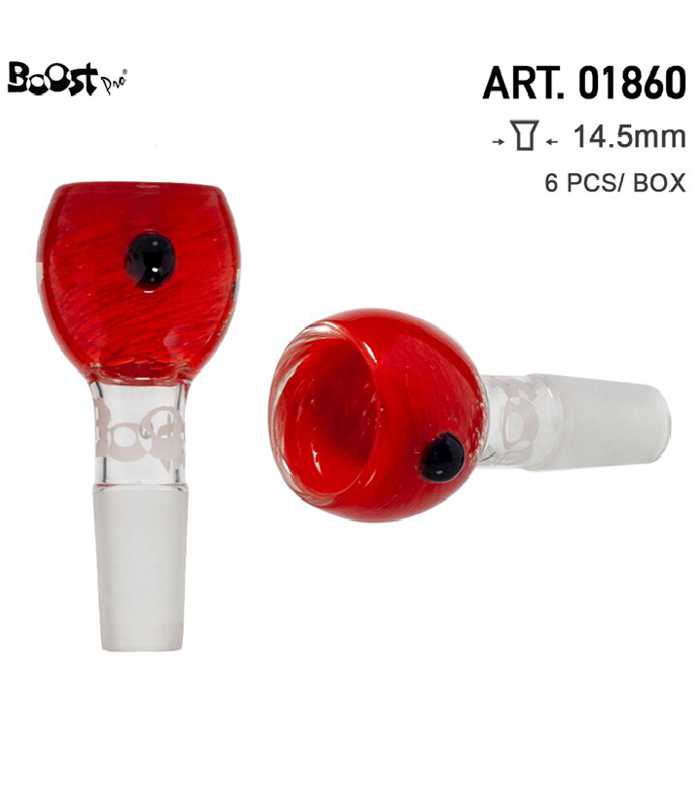 Boost | Fumed Glass Bowl | Rot | 14,5er Schliff