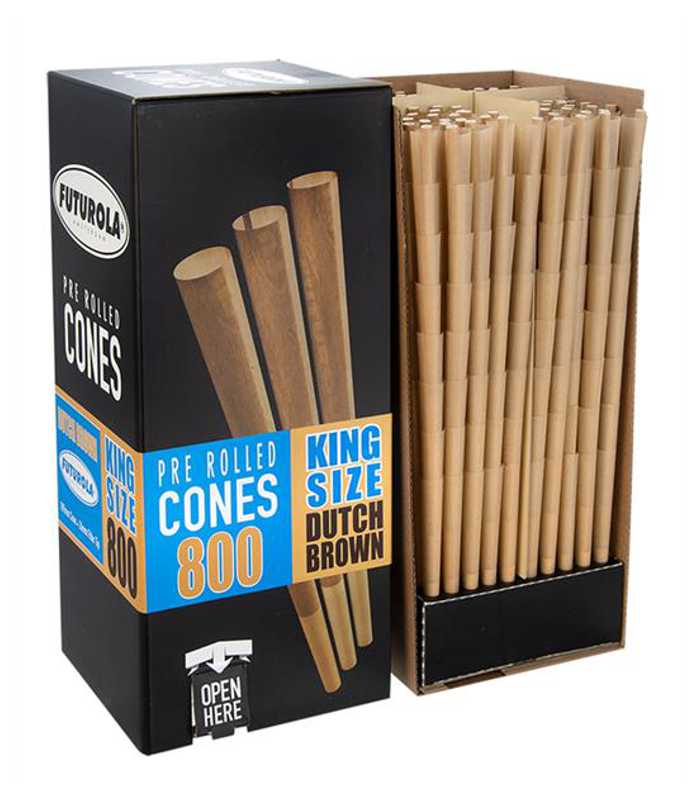 Futurola | Dutch Brown | Pre-Rolled King Size Cones | 800er Box