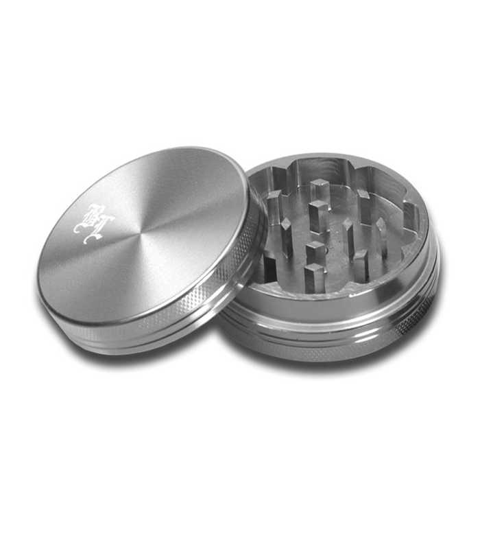 Black Leaf | Aluminium Grinder | Silber | 2-tlg.