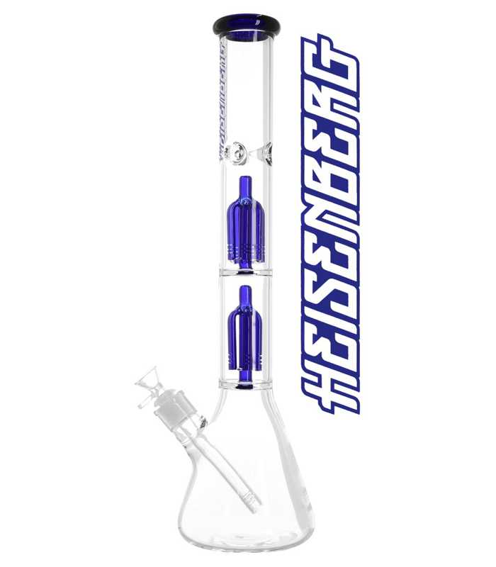 Heisenberg | Beaker 6-Arm Double Perc | Blau | 49 cm hoch  |  18,8er Schliff