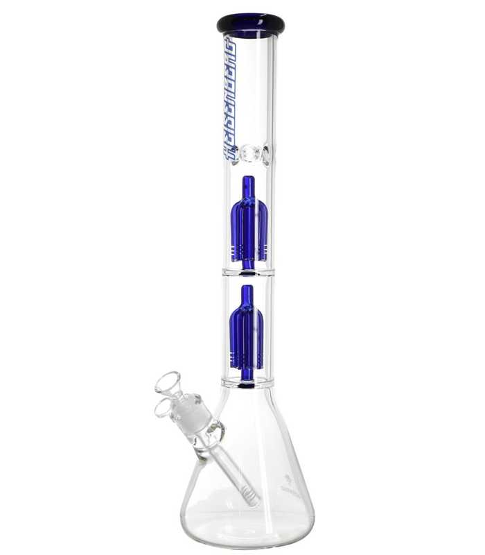 Heisenberg | Beaker 6-Arm Double Perc | Blau | 49 cm hoch  |  18,8er Schliff