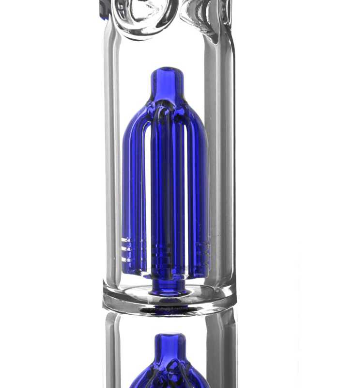 Heisenberg | Beaker 6-Arm Double Perc | Blau | 49 cm hoch  |  18,8er Schliff