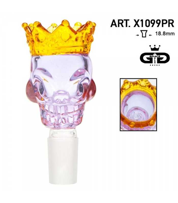 Grace Glass | Skull King Bowl | Purple | 18,8er Schliff