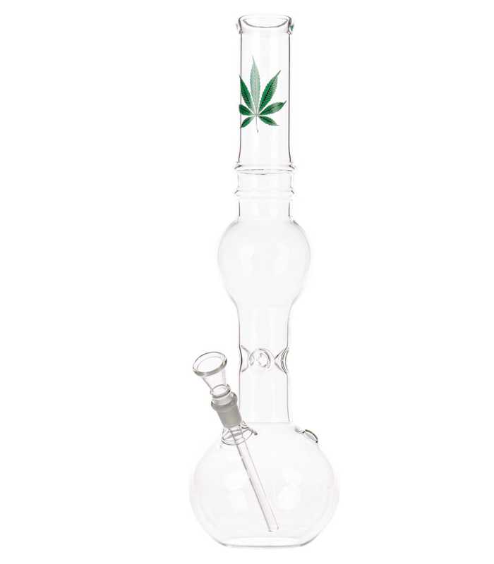 Leaf | Gold Line Glass Bong | 39 cm hoch | 14,5er Schliff mm Schliff