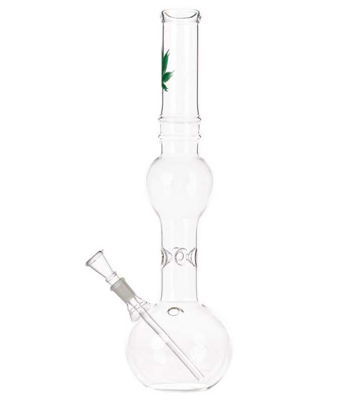 Leaf | Gold Line Glass Bong | 39 cm hoch | 14,5er Schliff mm Schliff