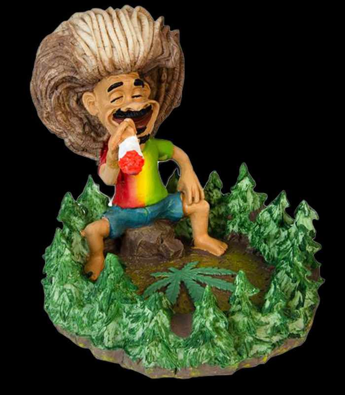 Aschenbecher-Figur | Rastaman mit Joint & Beet | 10,5 cm