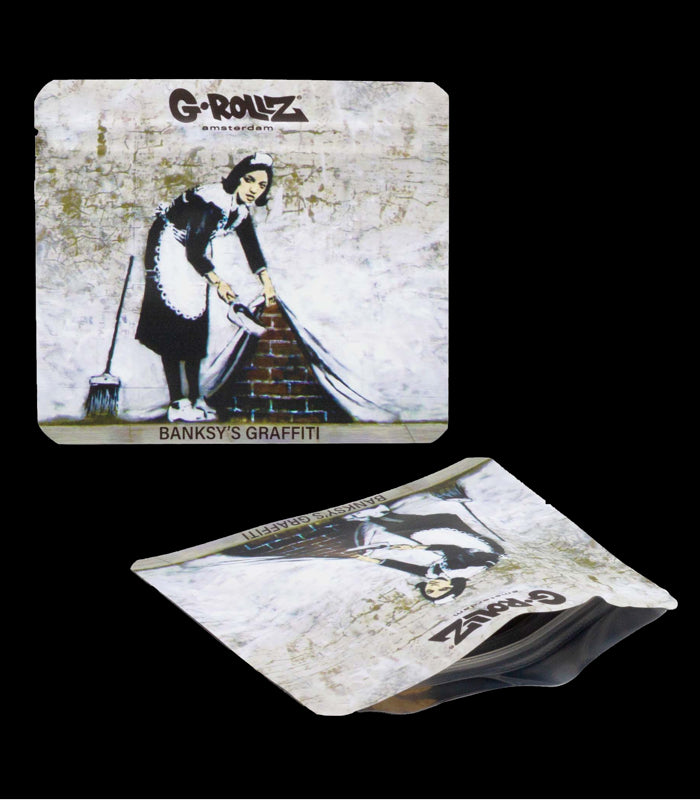 G-Rollz | Banksy 'Camden Maid' 90 x 80 mm geruchsdicht