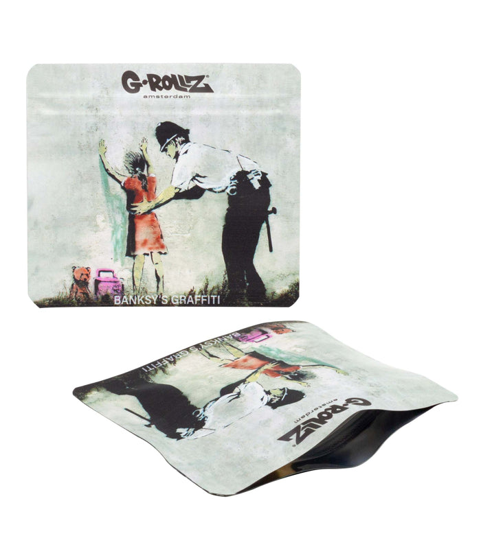 G-Rollz | Banksy 'Girl Being Frisked' 90 x 80 mm geruchsdicht | 10 Stk.