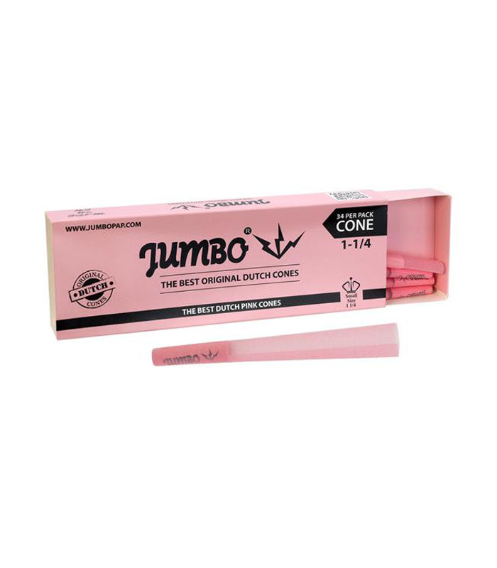 Jumbo Original Dutch Pink | 1 1/4 Pre-Rolled Papercones | 34/Pack