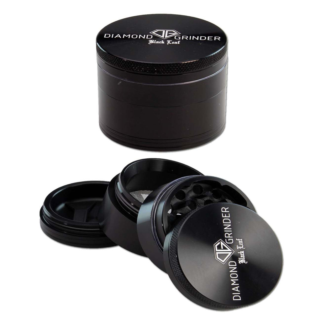 Black Leaf | Diamond Grinder | 4-tlg. | Schwarz