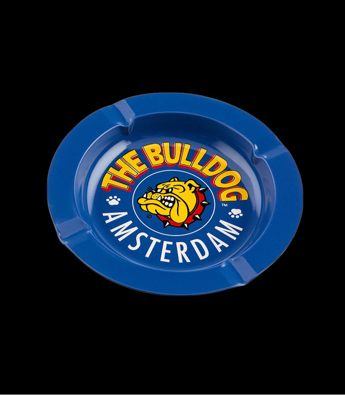 Bulldog | Metall-Aschenbecher | Blau