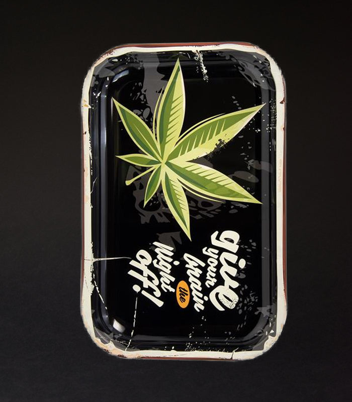 Rolling Tray | Give Your Brain The Night Off | 28,5 x 18,5 x 2,5 cm