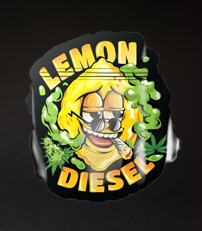 Mylar Bag Geruchsstopp Zip-Beutel Lemon Diesel, 10 Stk.