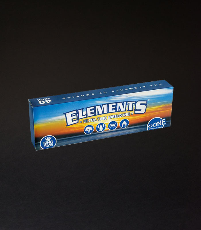 Elements | Ultra Thin Rice Cones - King Size - 40 Cones