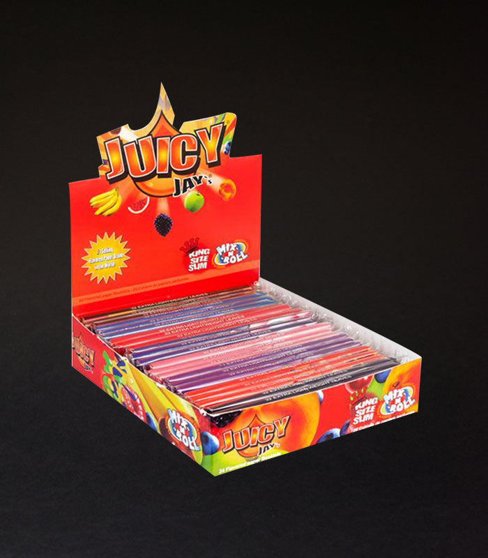 Juicy Jays King Size Slim aromatisiertes Papier, Mix’n’Roll