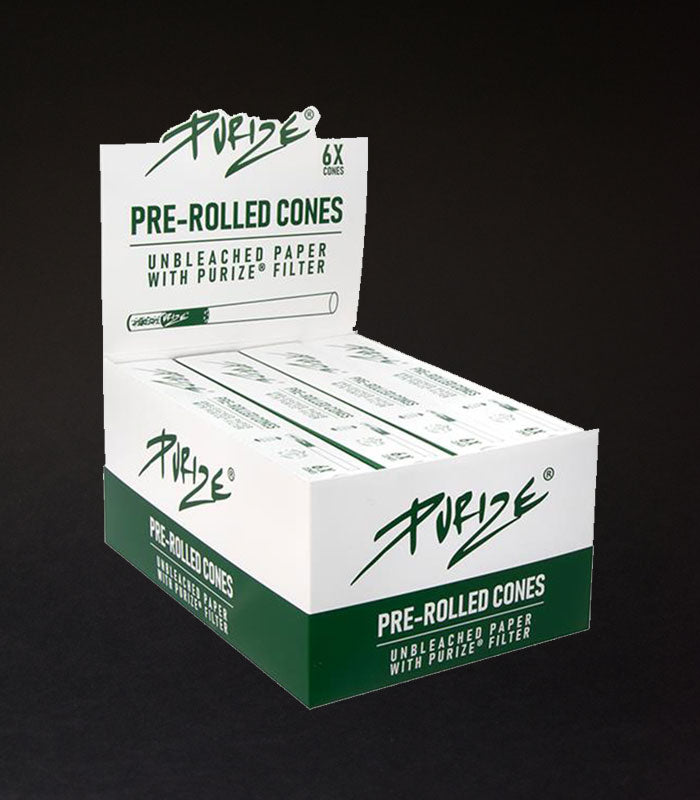 Purize® Pre-Rolled King Size Cones mit Aktivkohlefilter, 6er Pack