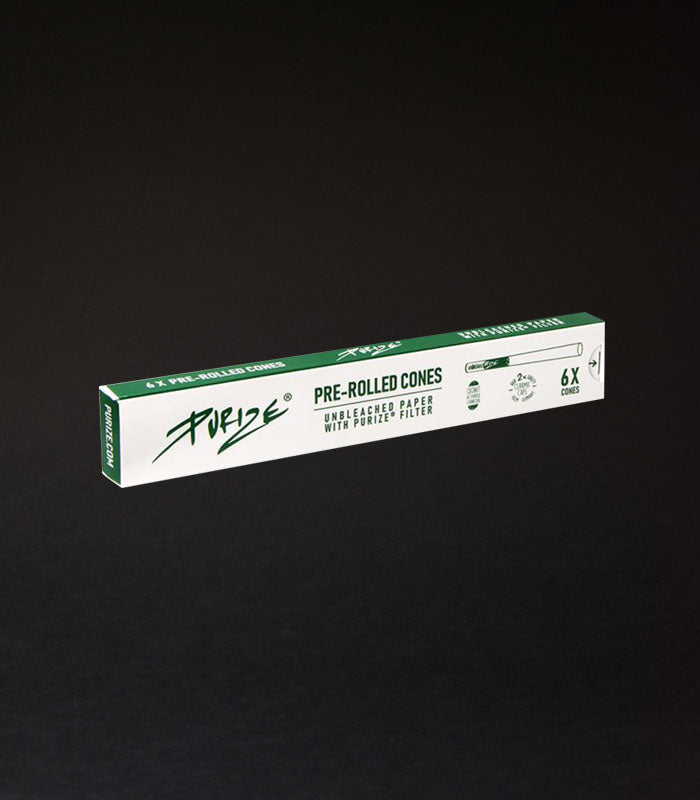 Purize® Pre-Rolled King Size Cones mit Aktivkohlefilter, 6er Pack