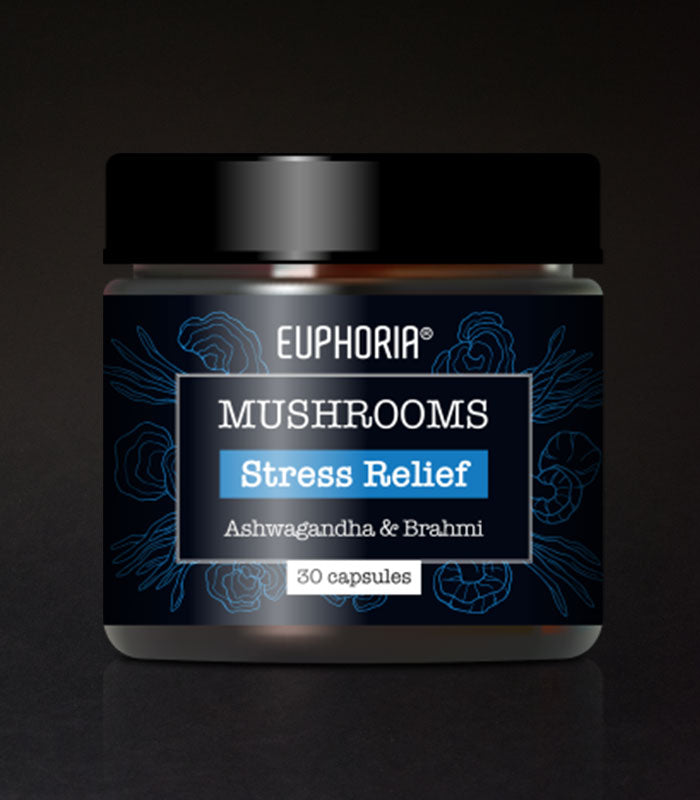 Euphoria | Pilze Stressabbau-Mischung Ashwagandha & Brahmi