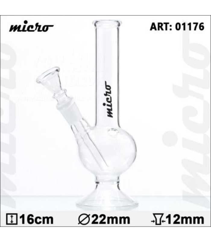 Micro Bouncer Glass Bong | 16 cm hoch | 12er Schliff