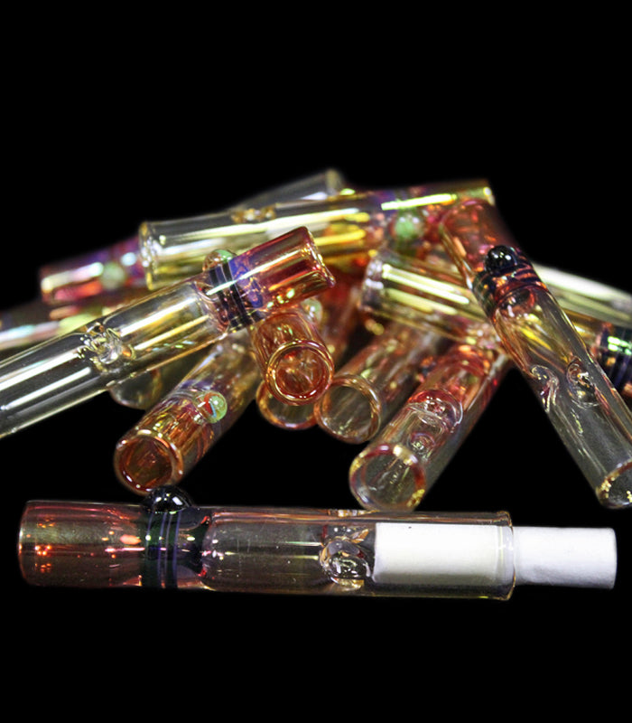 Unicat Spliff-Adapter | Mundstück | Glas | Straight Bubble Gold