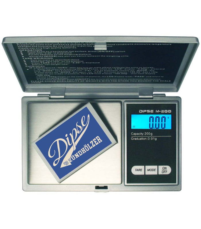 Dipse | M-200 | Digitale Taschenwaage | 0,01 - 200 g