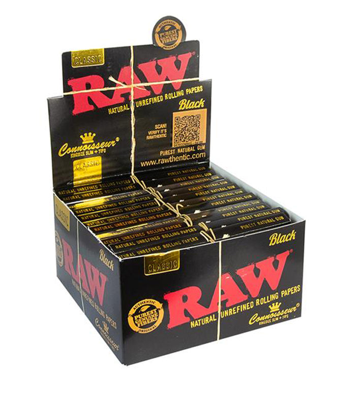 Raw Classic | Black Ks Slim Connoisseur Papier + Filtertips