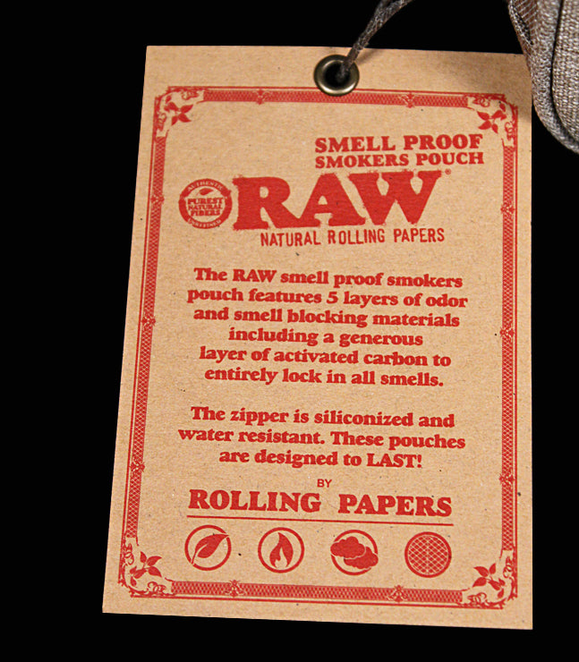 Raw Smell Proof Smokers Pouch/Tabaktasche