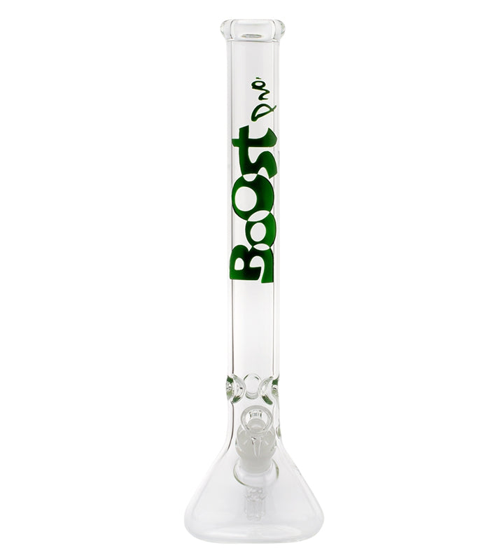 Boost | Pro | Beaker Glass Bong Green mit 6 Shooter Chillum | 50 cm hoch  |  29,2er Schliff